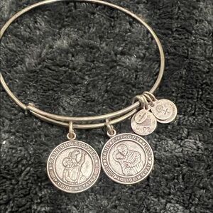 Alex and Ani  Silver Charm Bangle Bracelet